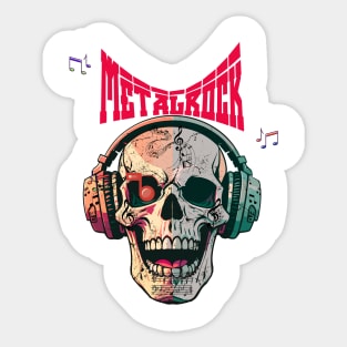 Calavera metalera Sticker